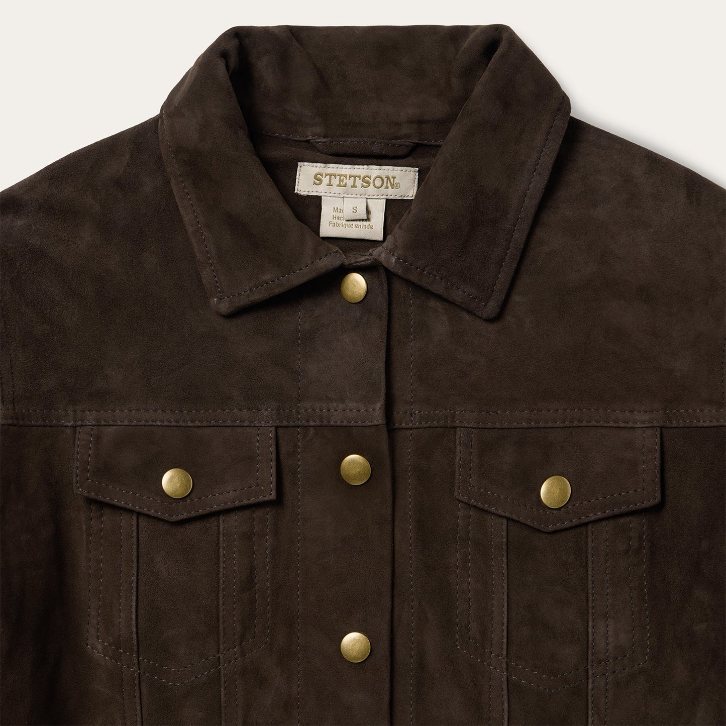 Lambskin Shirt Jacket Brown