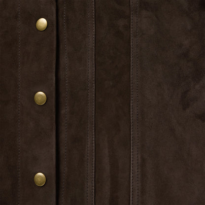 Lambskin Shirt Jacket Brown