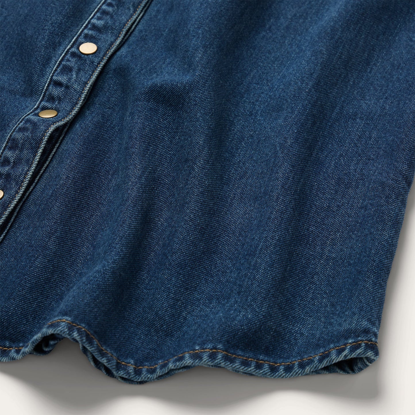 Embroidered Western Shirt Dress Blue