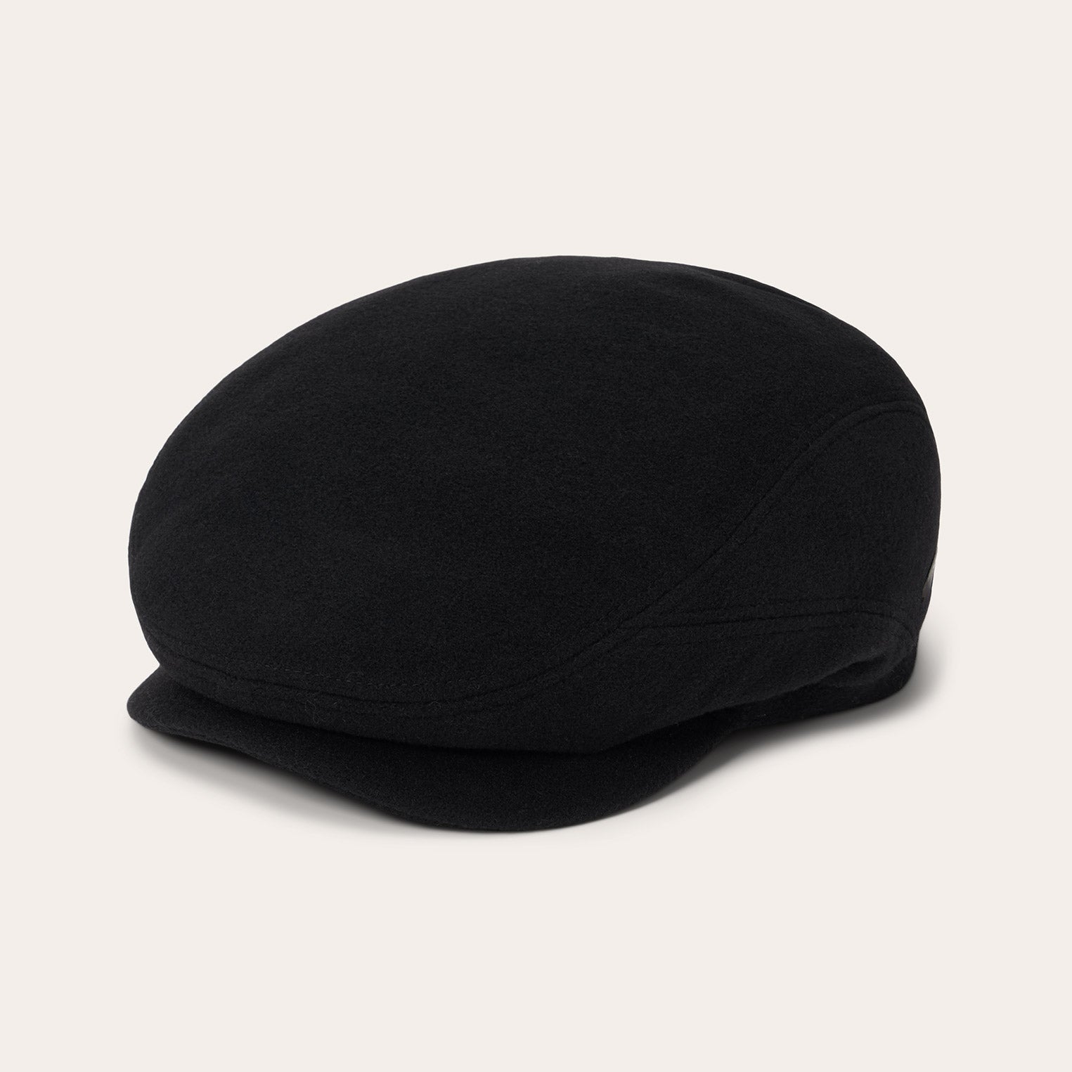 Wool Cashmere Driver Cap Black