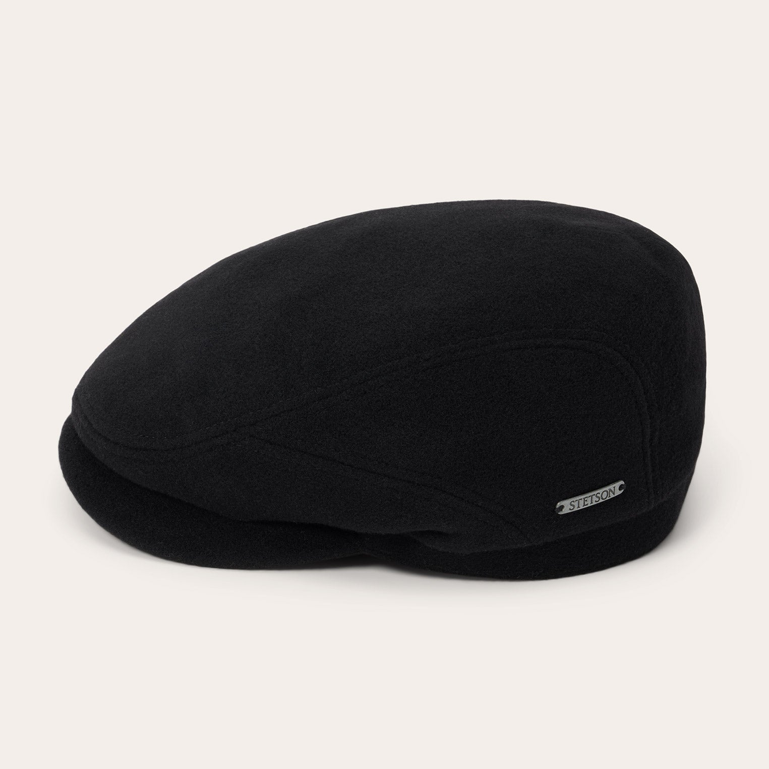Wool Cashmere Driver Cap Black