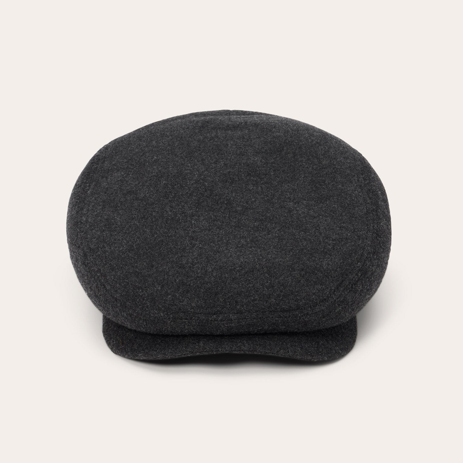 Wool Cashmere Driver Cap Anthra Melange