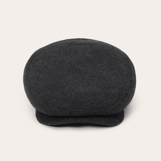Wool Cashmere Driver Cap Anthra Melange