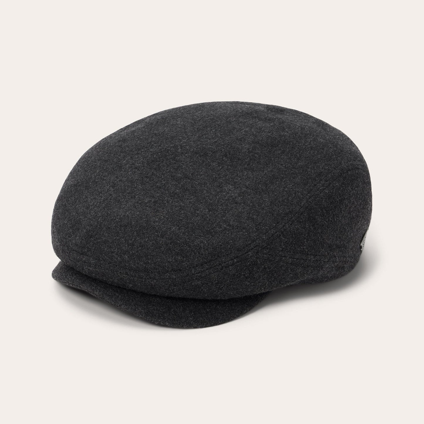 Wool Cashmere Driver Cap Anthra Melange