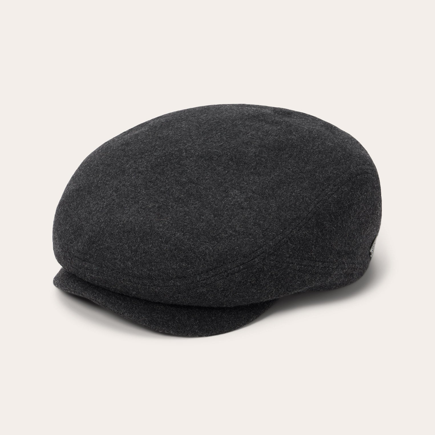 Wool Cashmere Driver Cap Anthra Melange