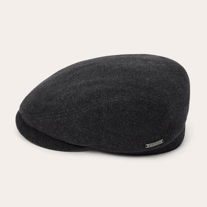 Wool Cashmere Driver Cap Anthra Melange