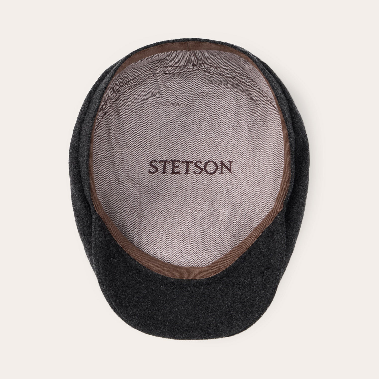 Wool Cashmere Driver Cap Anthra Melange