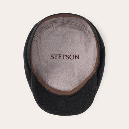 Wool Cashmere Driver Cap Anthra Melange
