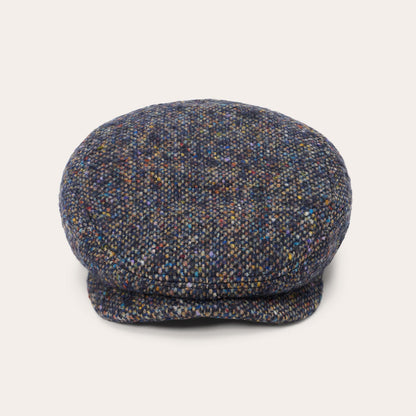 Wool Donegal Driver Cap Blue