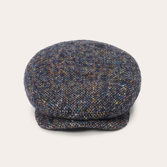 Wool Donegal Driver Cap Blue