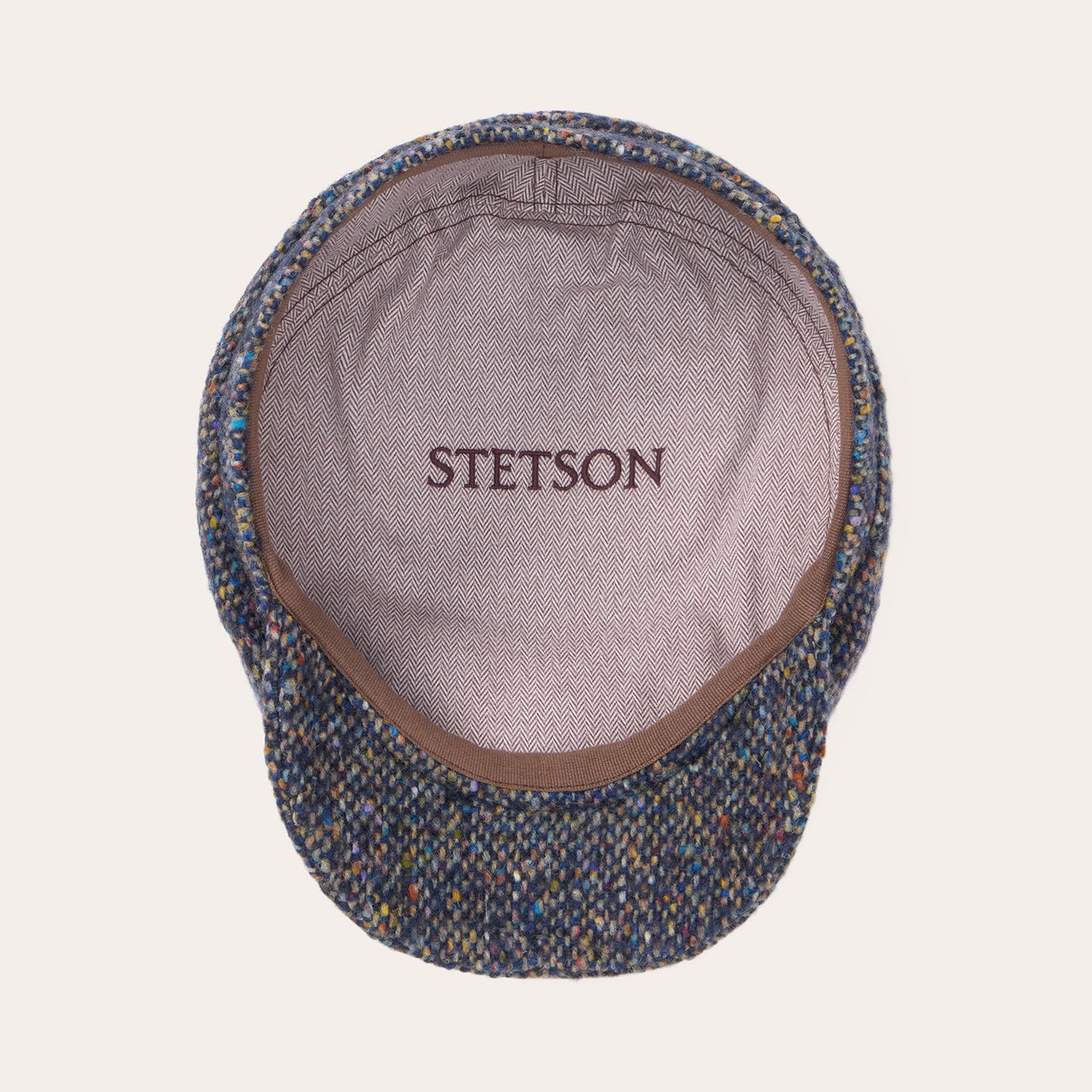 Wool Donegal Driver Cap Blue