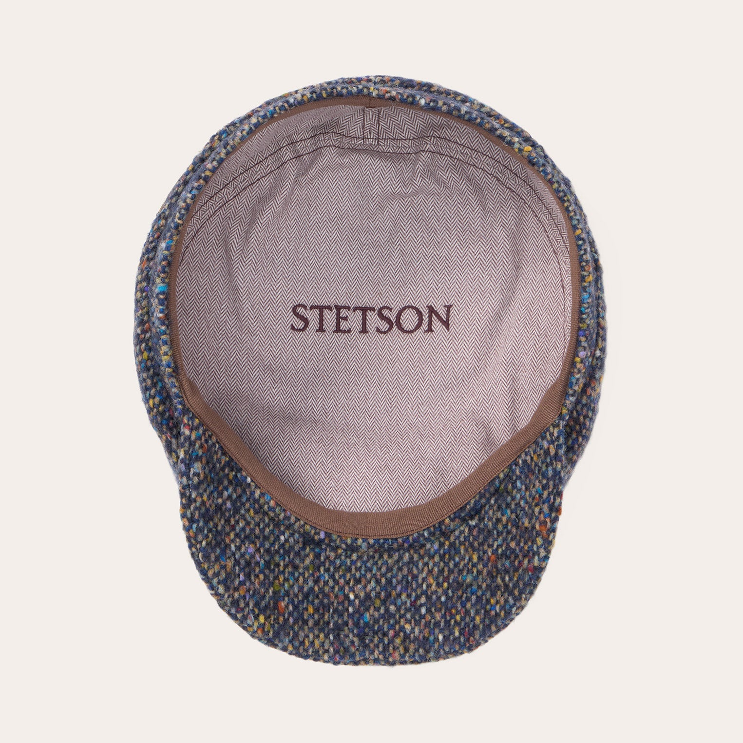 Wool Donegal Driver Cap Blue