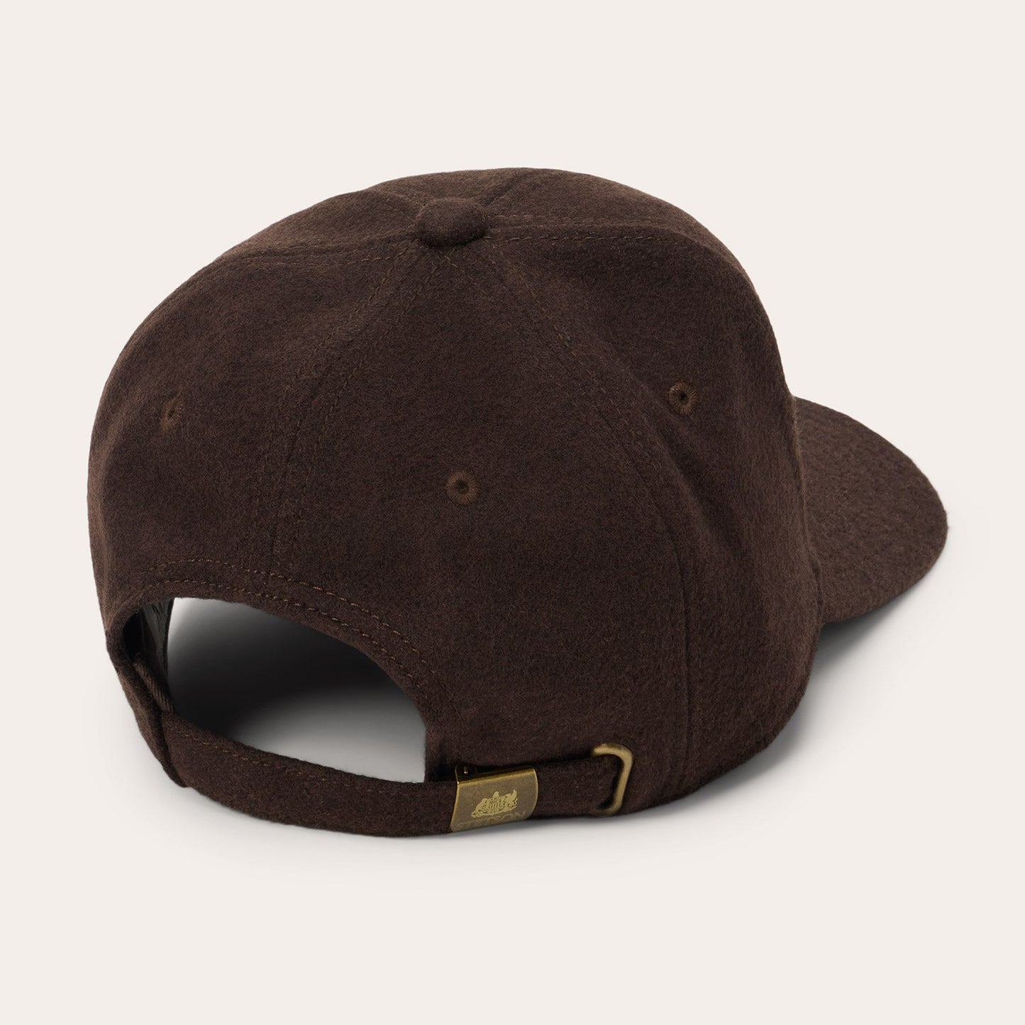 Wool Vintage Logo Patch Baseball Cap Dark Brown