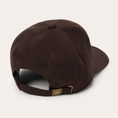 Wool Vintage Logo Patch Baseball Cap Dark Brown