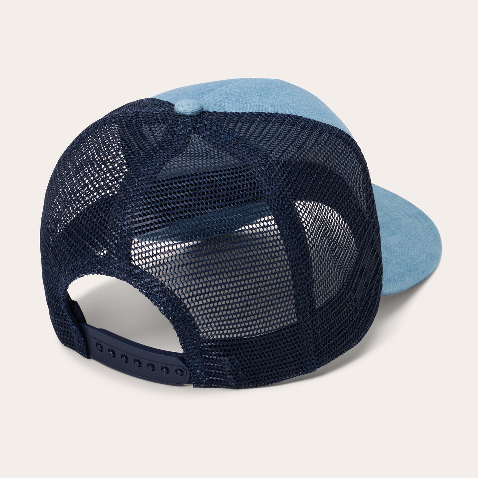 Washed Denim 1865 Patch Trucker Cap Blue