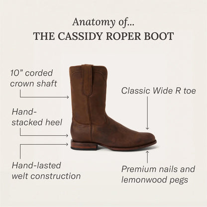 Cassidy Roper Boots Smooth Brown