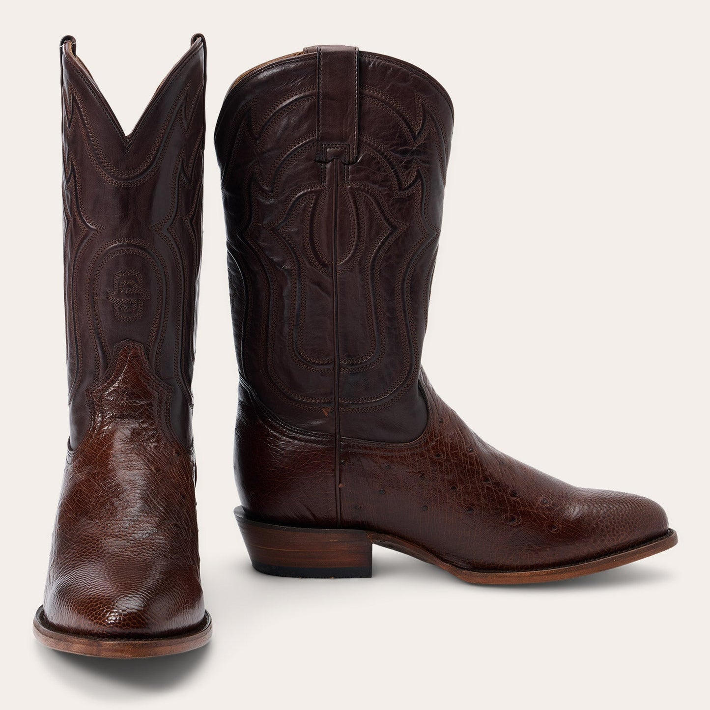 Wyatt Ostrich Boots Tobacco