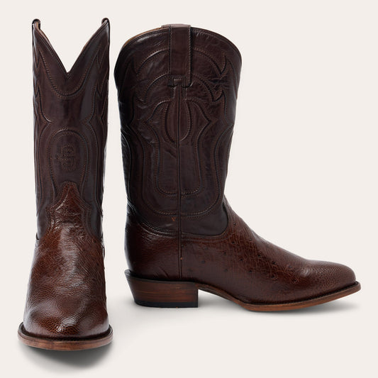 Wyatt Ostrich Boots Tobacco