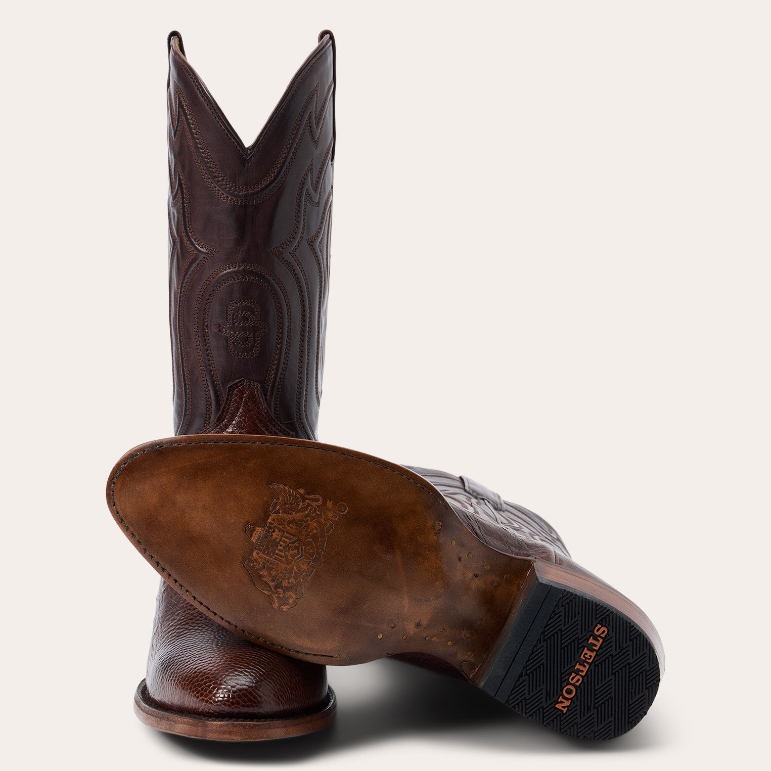 Wyatt Ostrich Boots Tobacco