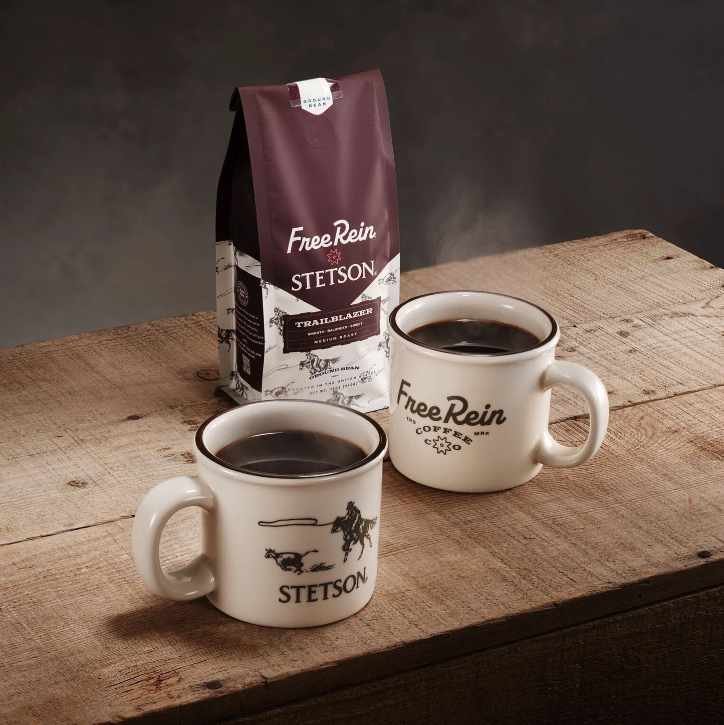Stetson X Free Rein Cowboy Coffee Kit White