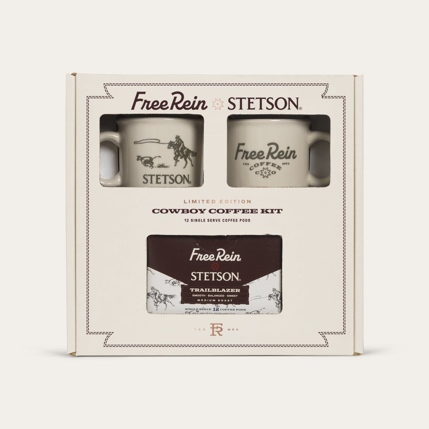 Stetson X Free Rein Cowboy Coffee Pod Kit White