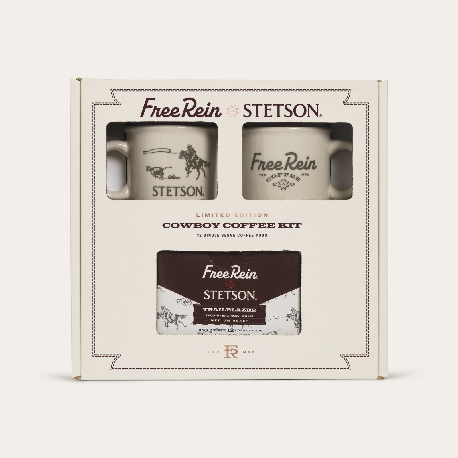 Stetson X Free Rein Cowboy Coffee Pod Kit White