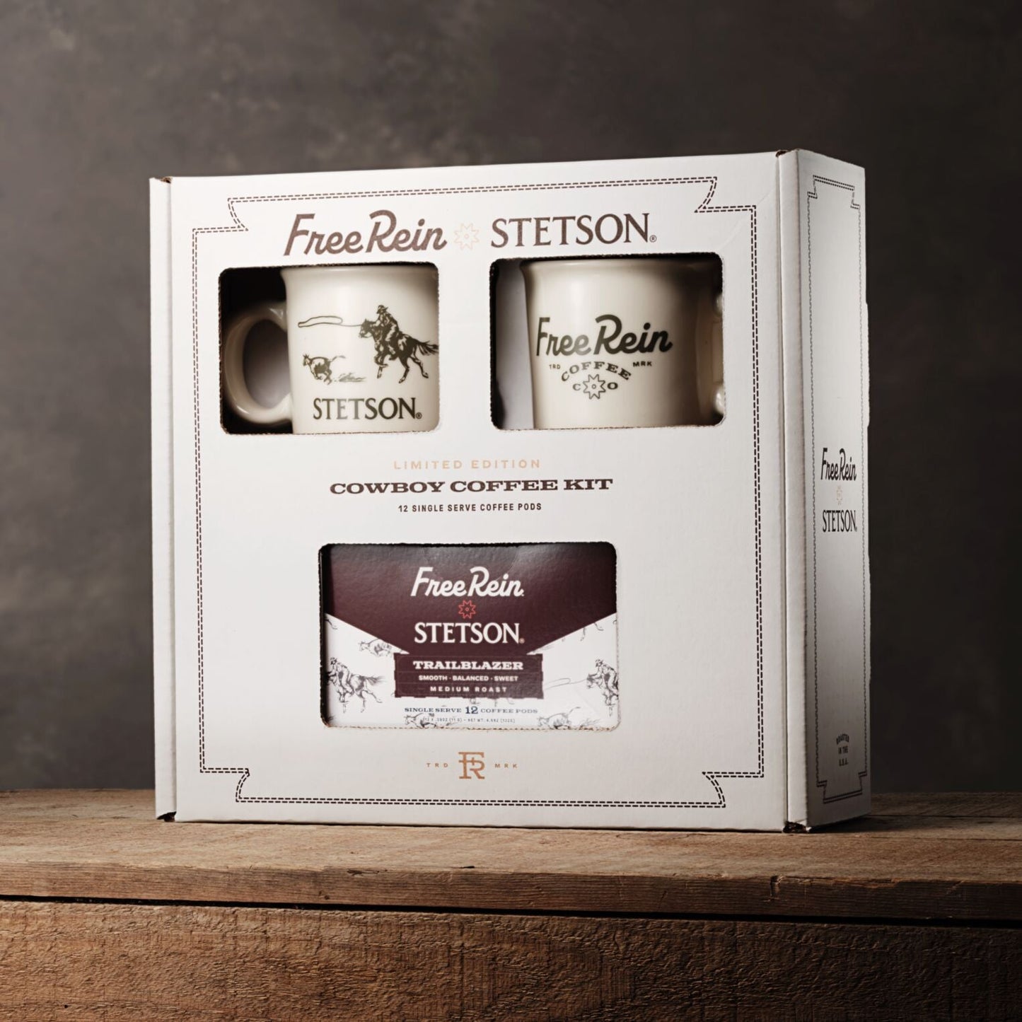 Stetson X Free Rein Cowboy Coffee Pod Kit White