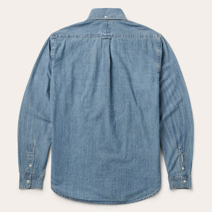 Chambray Button-Down Shirt Blue