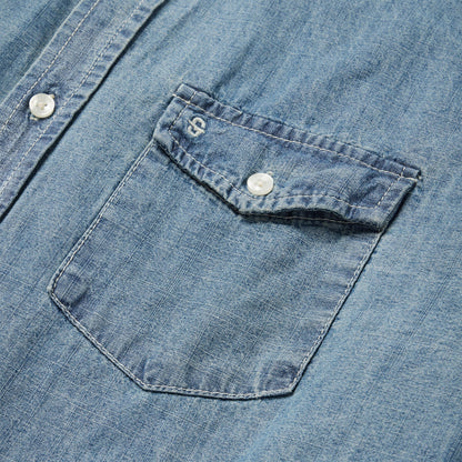 Chambray Button-Down Shirt Blue
