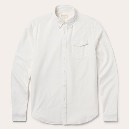 Peached Oxford Button-Down Shirt White