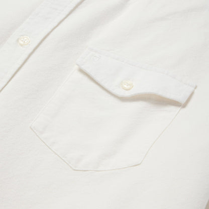Peached Oxford Button-Down Shirt White