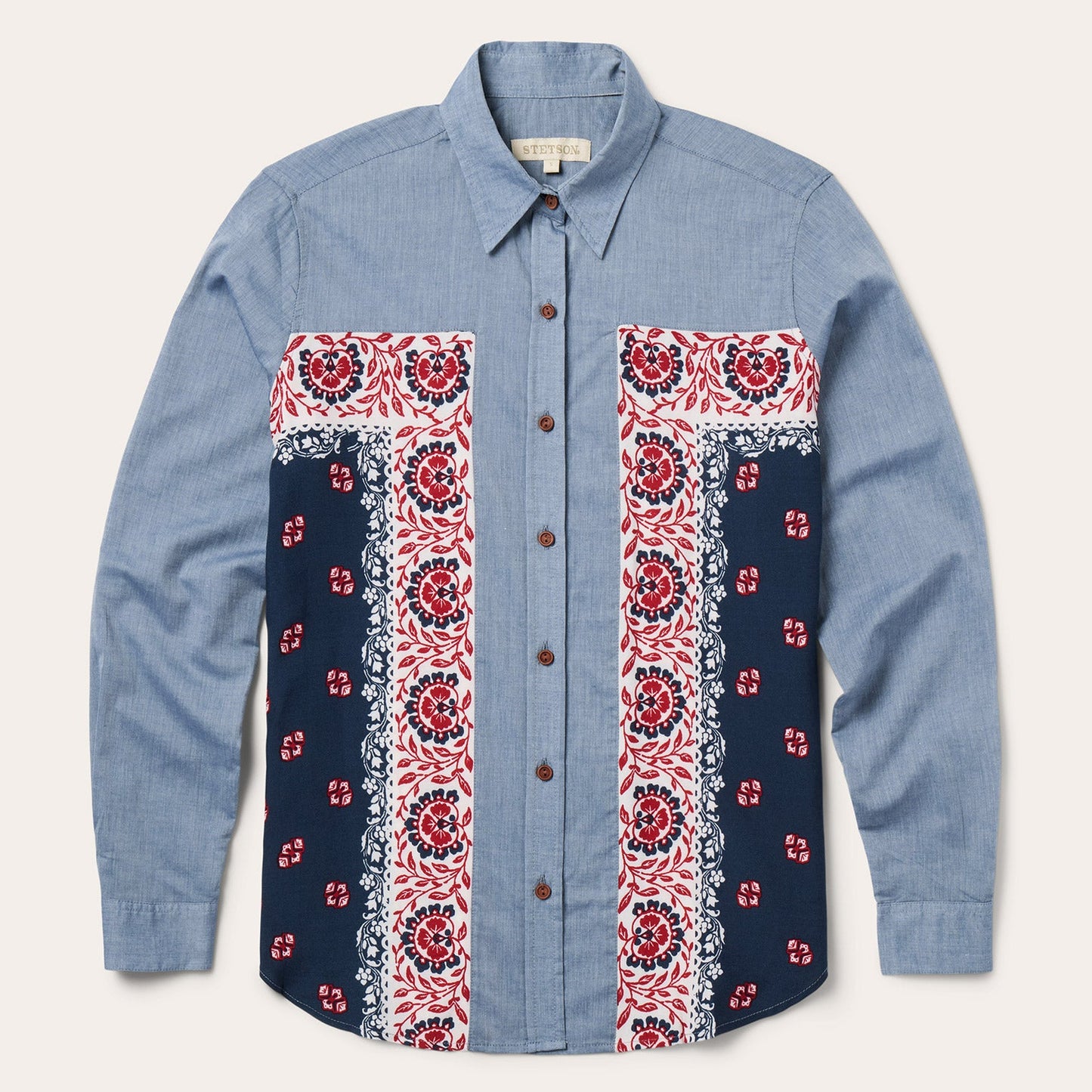 Chambray Bandana Shirt Blue