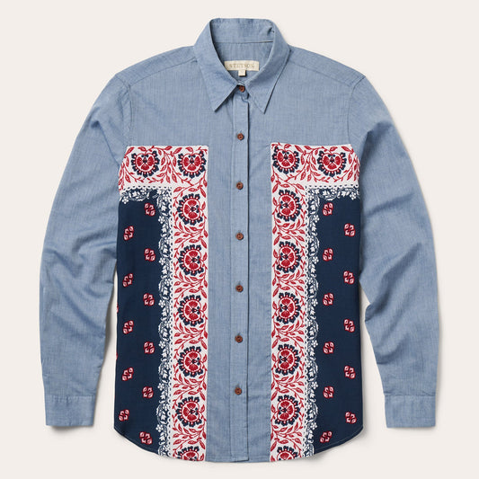 Chambray Bandana Shirt Blue