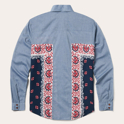 Chambray Bandana Shirt Blue