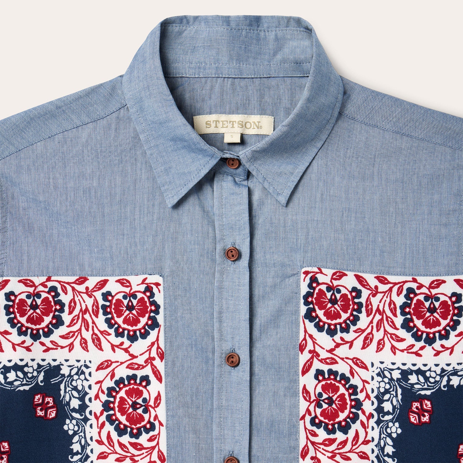 Chambray Bandana Shirt Blue