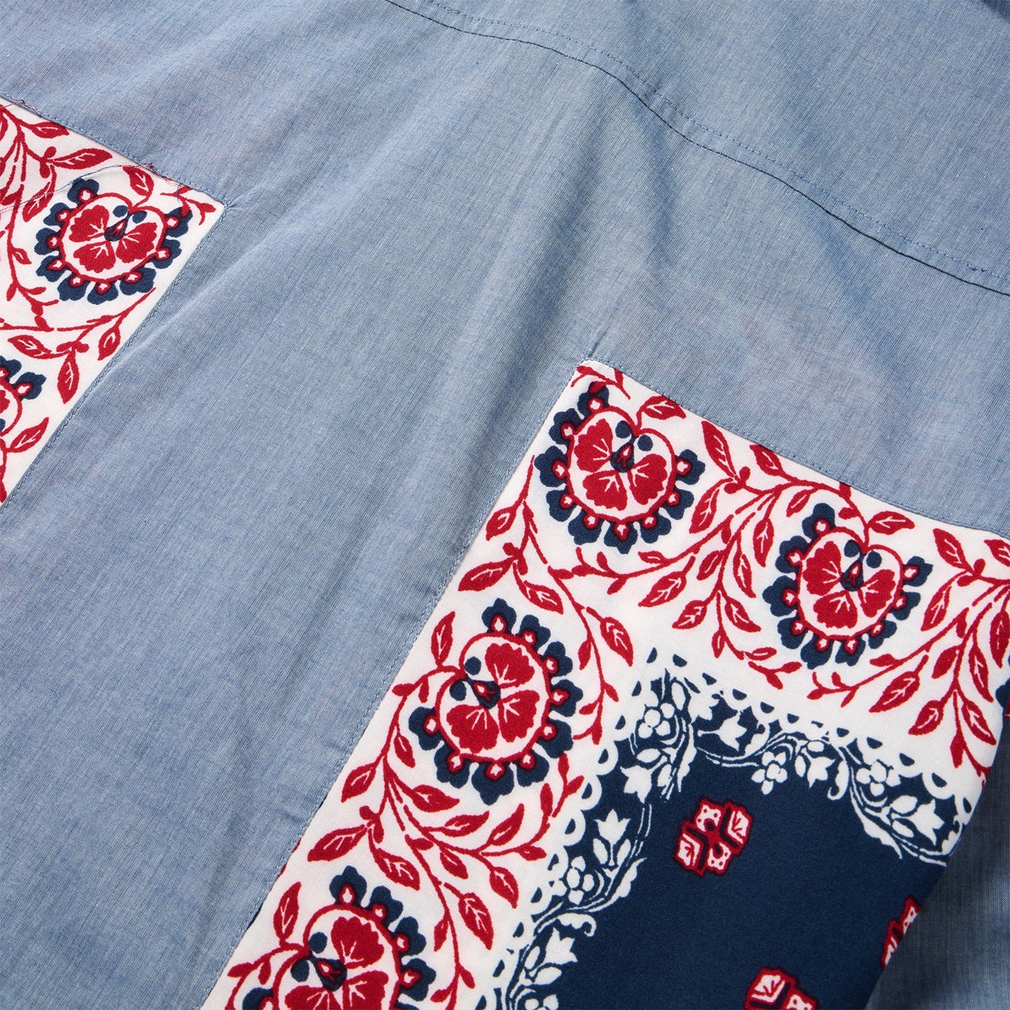 Chambray Bandana Shirt Blue
