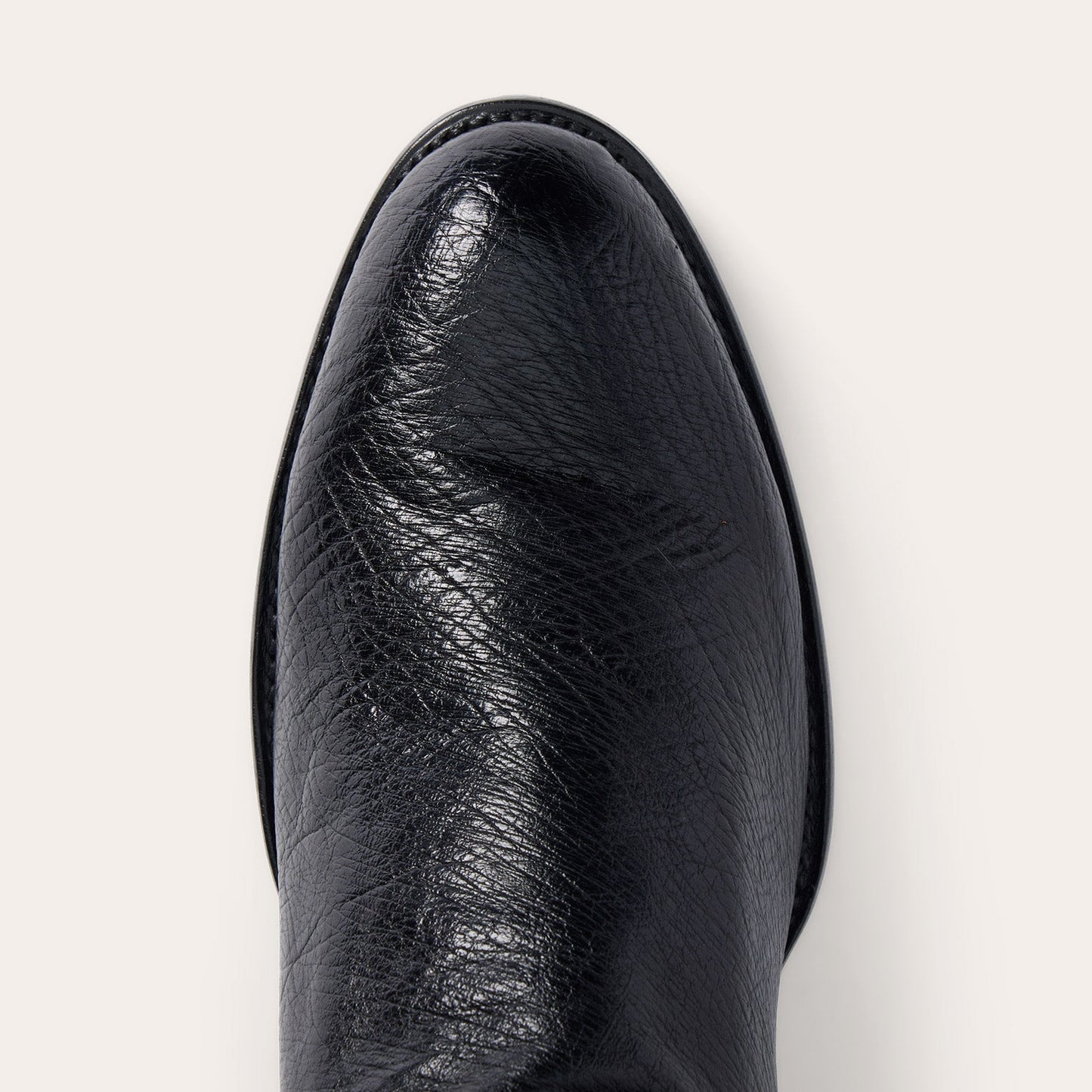 Clay Smooth Ostrich Roper Boots Black
