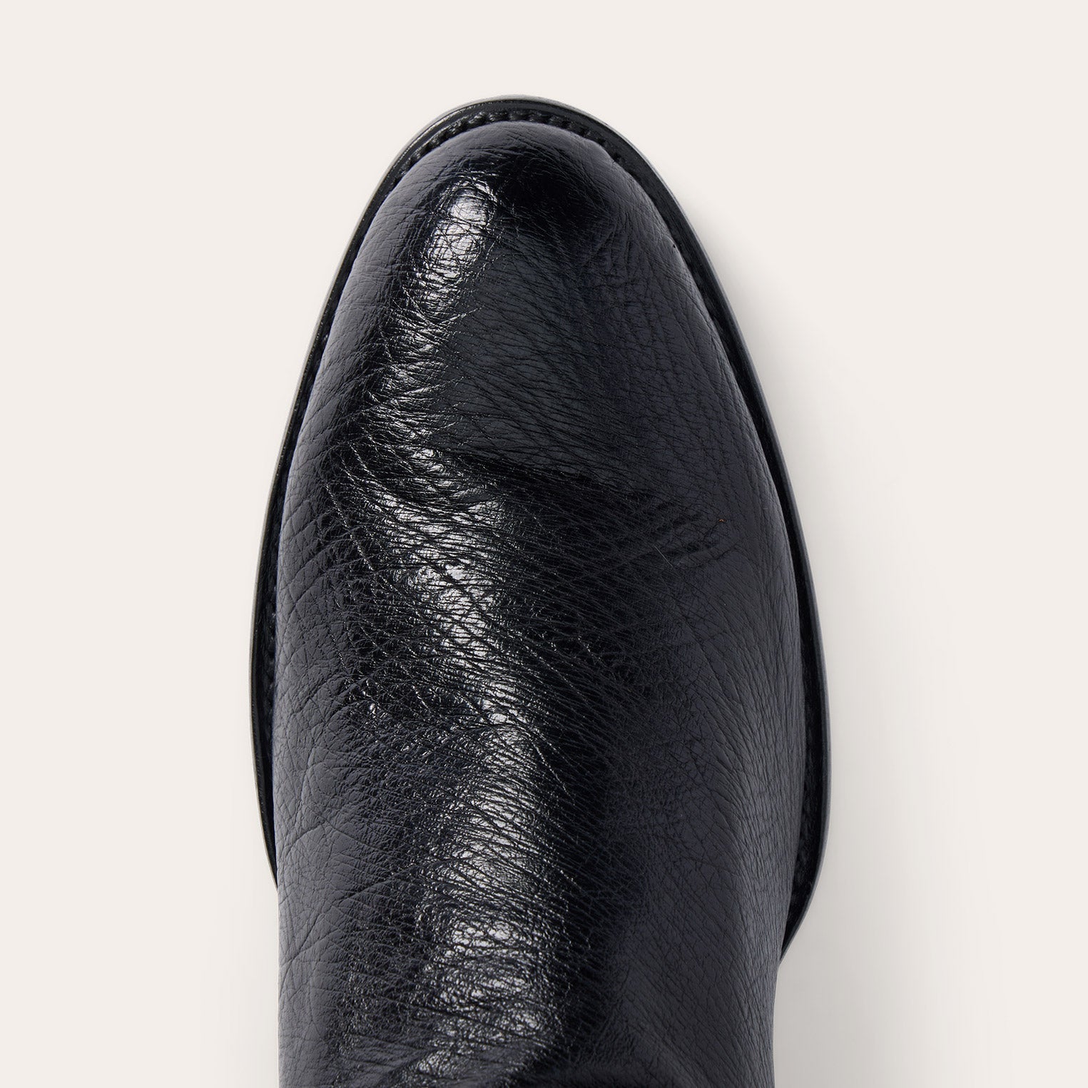 Clay Smooth Ostrich Roper Boots Black