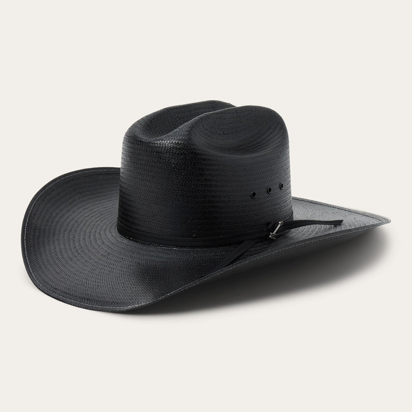 Coal Mine 10X Straw Cowboy Hat Black