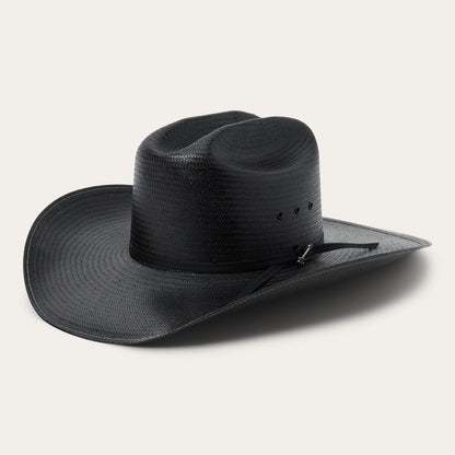 Coal Mine 10X Straw Cowboy Hat Black