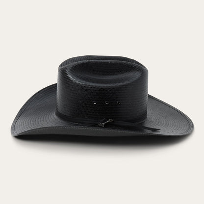 Coal Mine 10X Straw Cowboy Hat Black