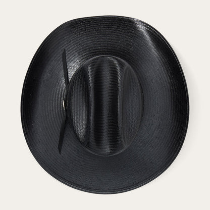 Coal Mine 10X Straw Cowboy Hat Black