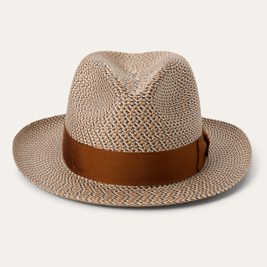 Emin Straw Fedora Brown Mix