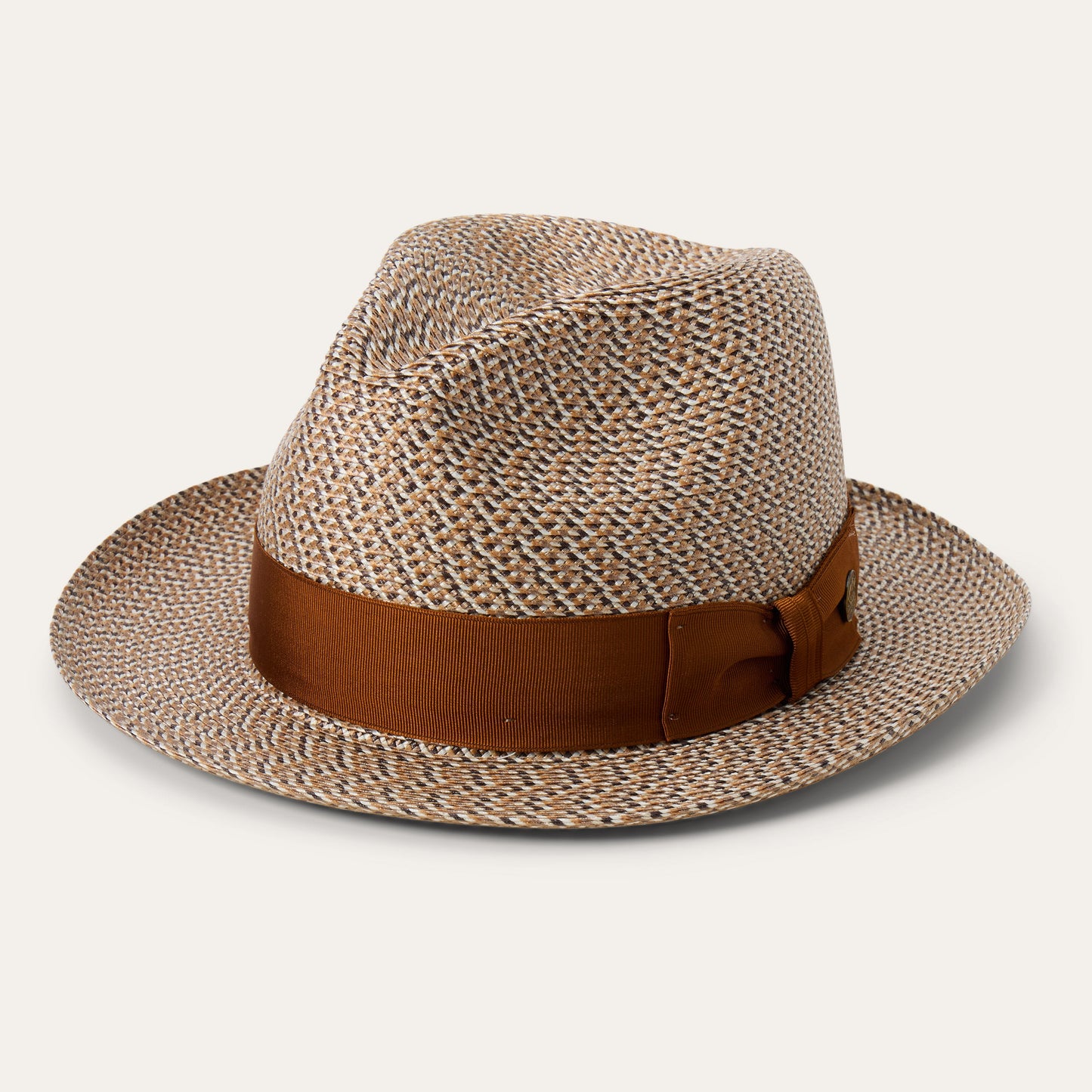 Emin Straw Fedora Brown Mix