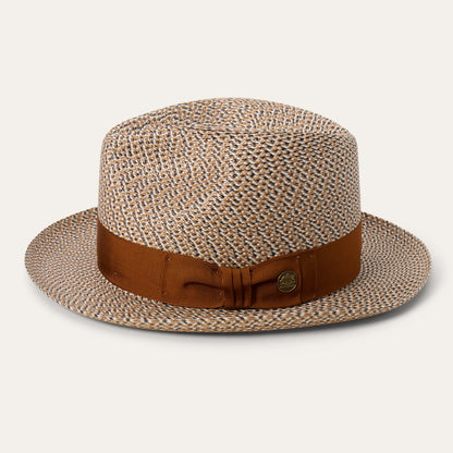 Emin Straw Fedora Brown Mix