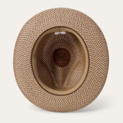 Emin Straw Fedora Brown Mix