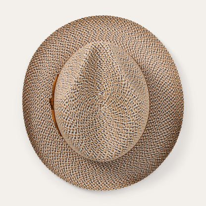 Emin Straw Fedora Brown Mix