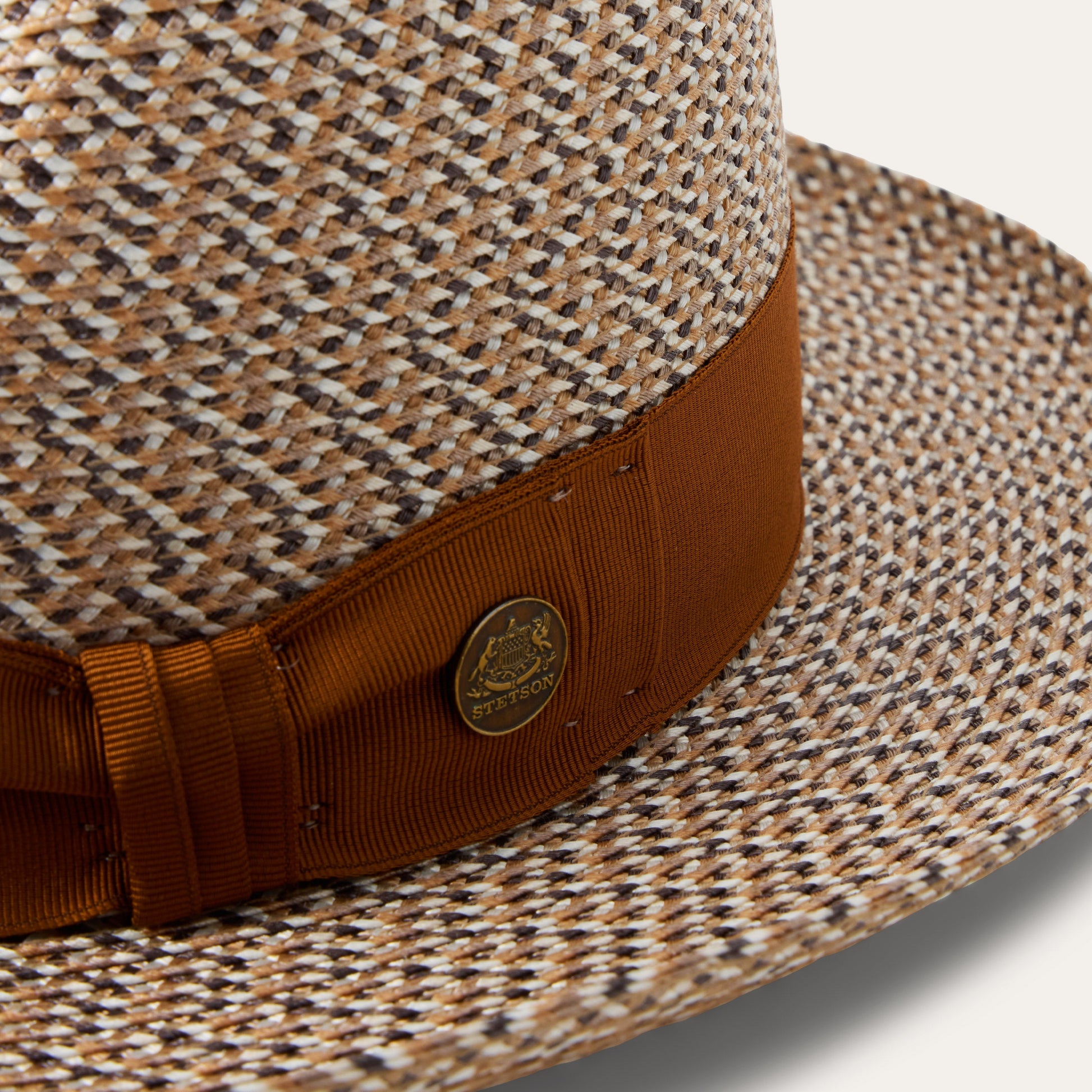 Emin Straw Fedora Brown Mix
