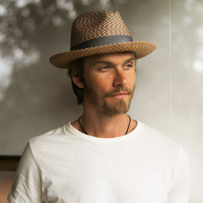 Emin Straw Fedora Quartz Mix