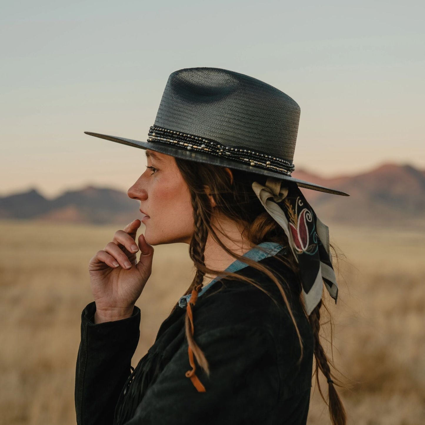 Kambra Straw Hat Black